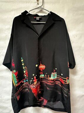 Las Vegas Hawaiian Shirt size large Vintage